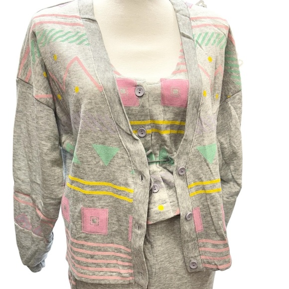 Vintage Retro 80’s 90’s Ladies Activewear Sweatshirt Top Pant Set - Picture 8 of 12
